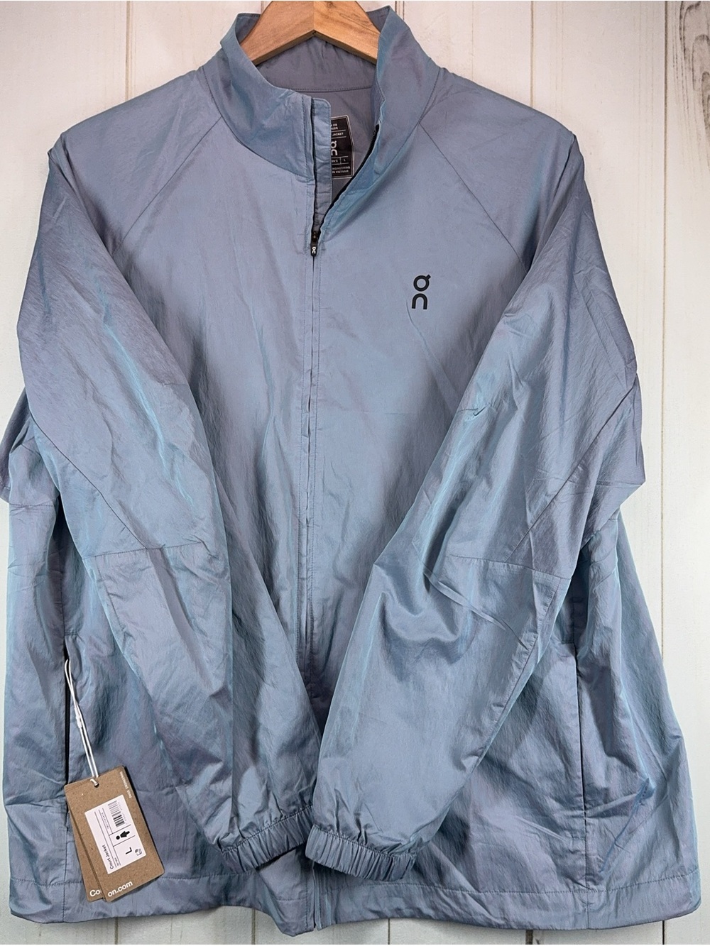 On Run On Clouds Court Jacket Womens Large Blue Tennis Windbreaker NWT $160